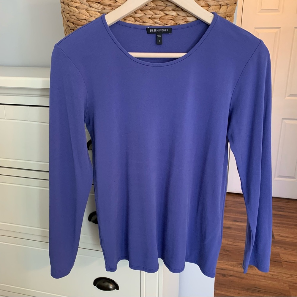 Eileen Fisher Women's Long Sleeve Top in Purple